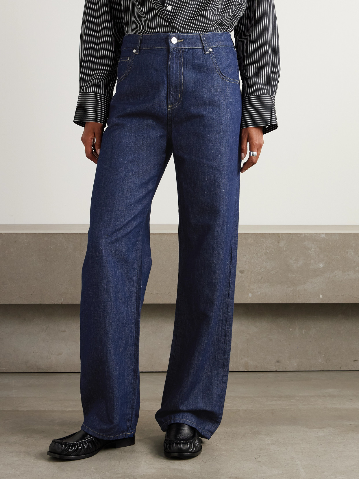 Twp Easy Boy Mid-rise Straight-leg Jeans In Blue