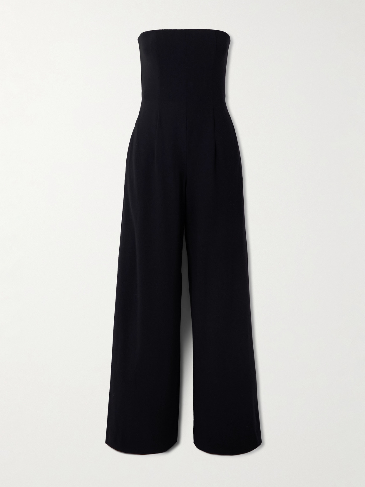 Twp Jade Strapless Wool-crepe Jumpsuit In Blue