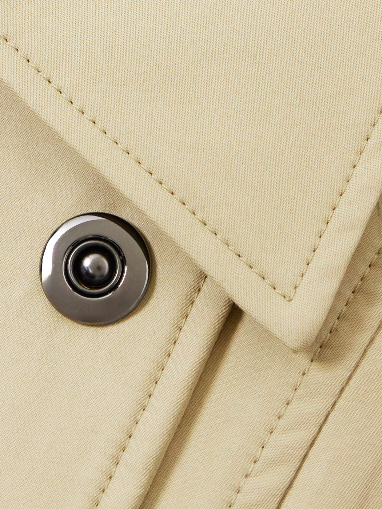 Twp Long Bogie Cotton-blend Gabardine Coat In Neutral
