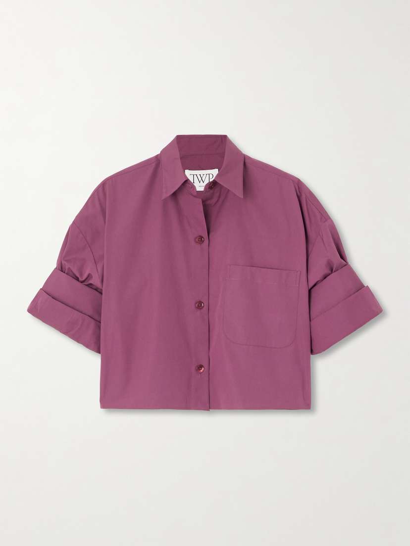 TWP Next Ex Cropped Cotton-poplin Shirt