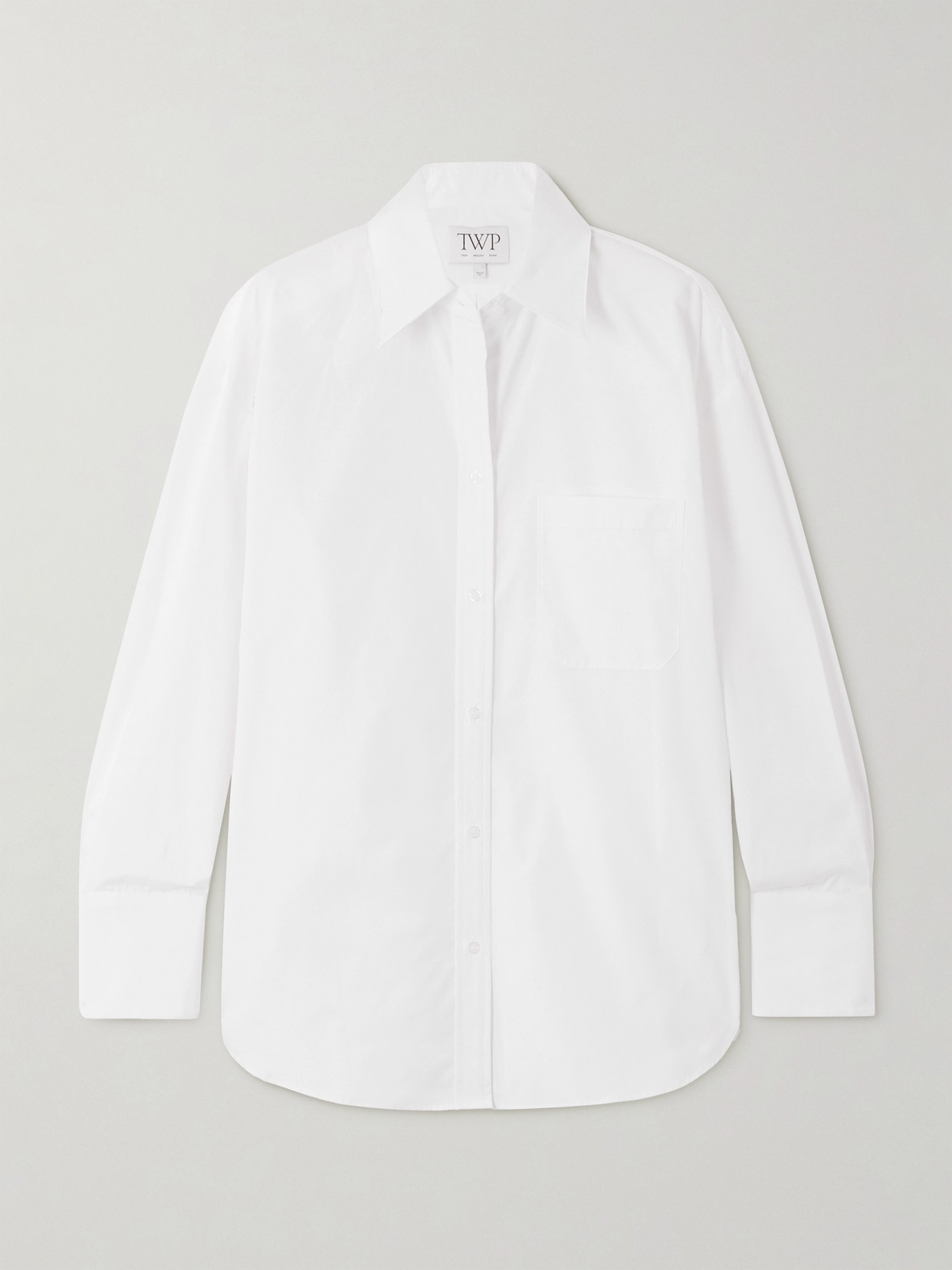 Twp Big Joe Cotton-poplin Shirt In White