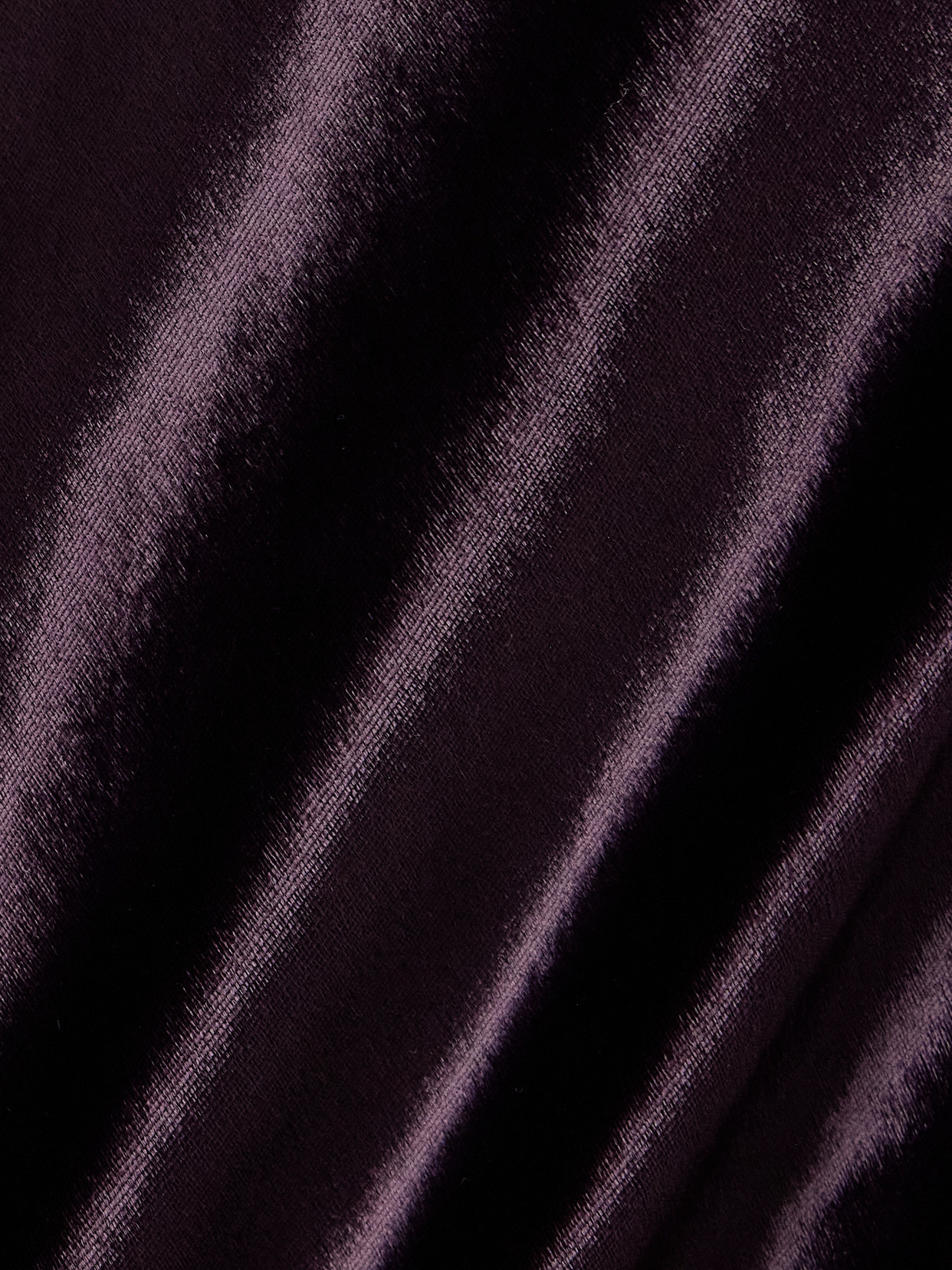 Twp Back To You Open-back Draped Velvet Gown In Purple