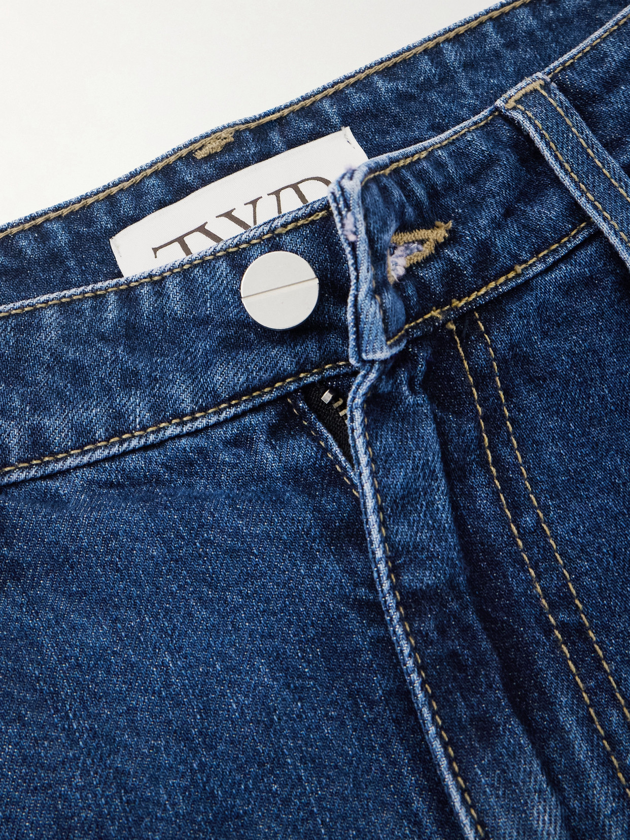 Twp Jodhpur Low-rise Barrel-leg Jeans In Brown