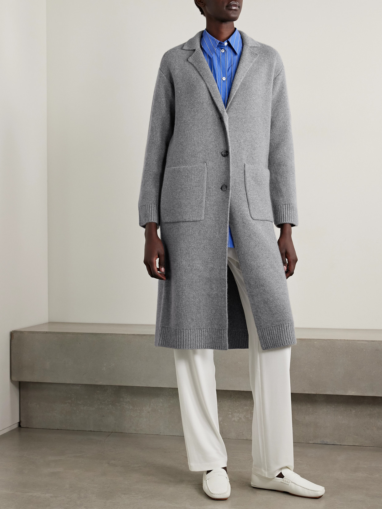 Twp Jorden Cashmere Coat In Gray