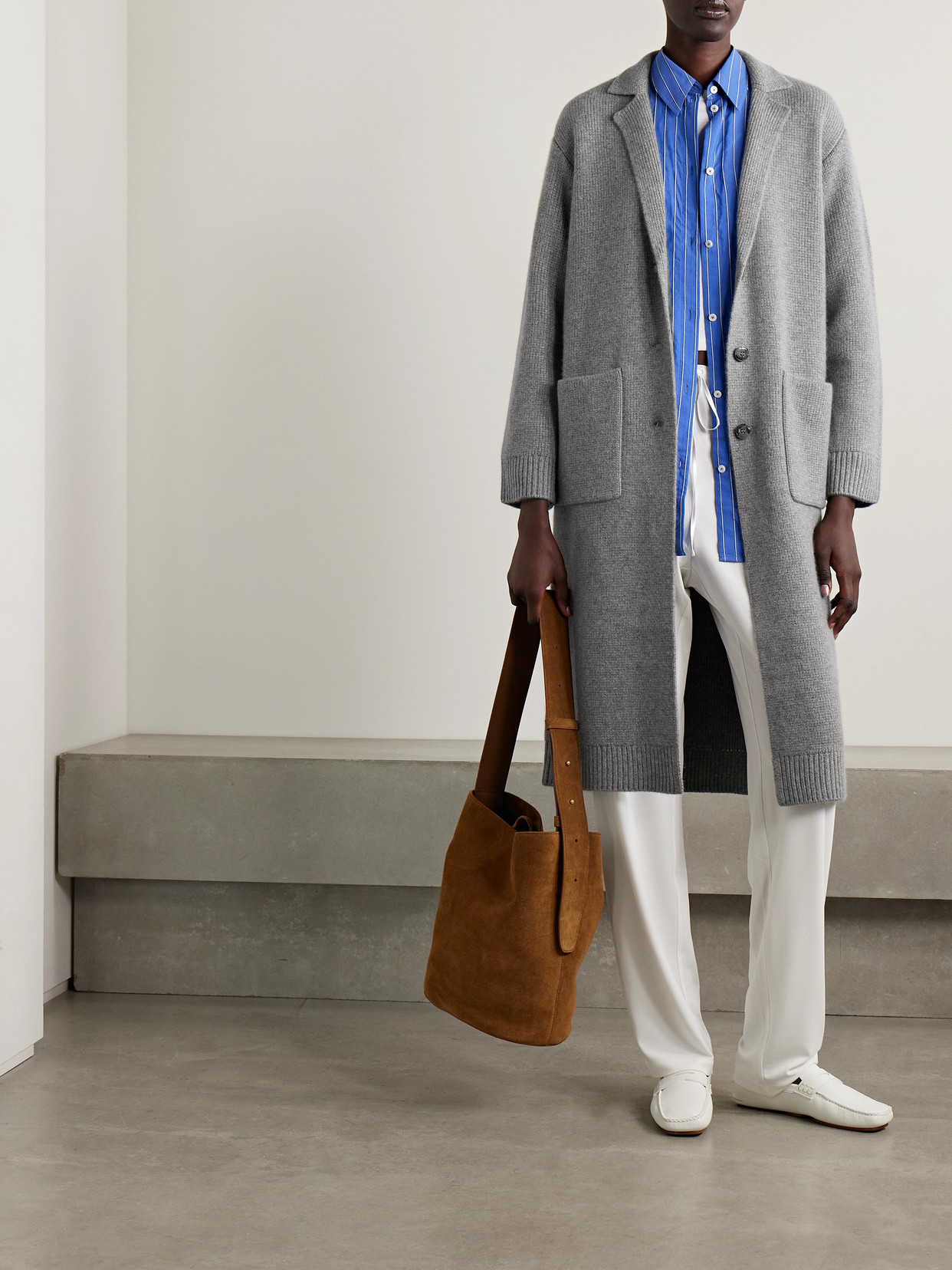 Twp Jorden Cashmere Coat In Gray