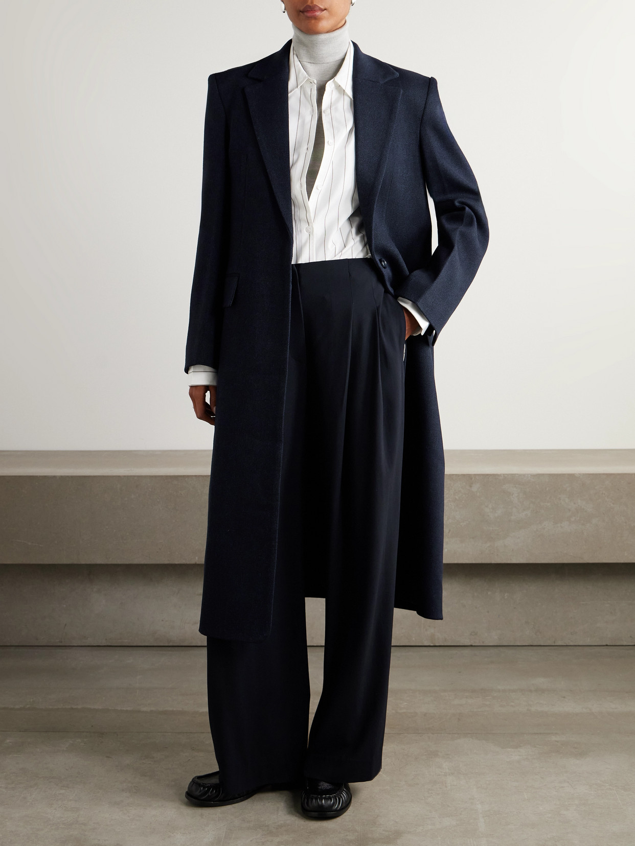 Mattie Wool-Blend Twill Coat