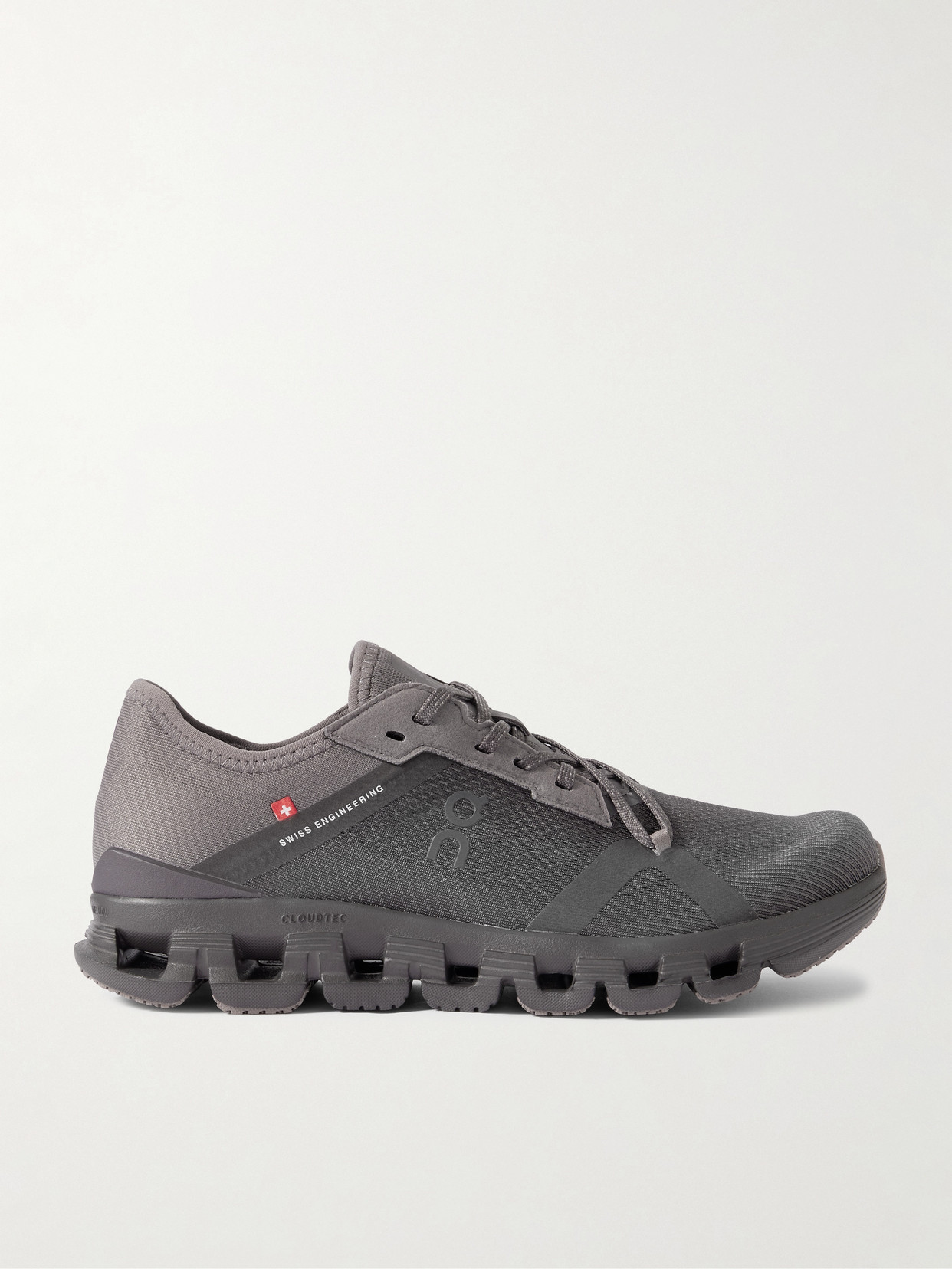 On Cloud X 4 Ad Rubber-trimmed Mesh Sneakers In Gray