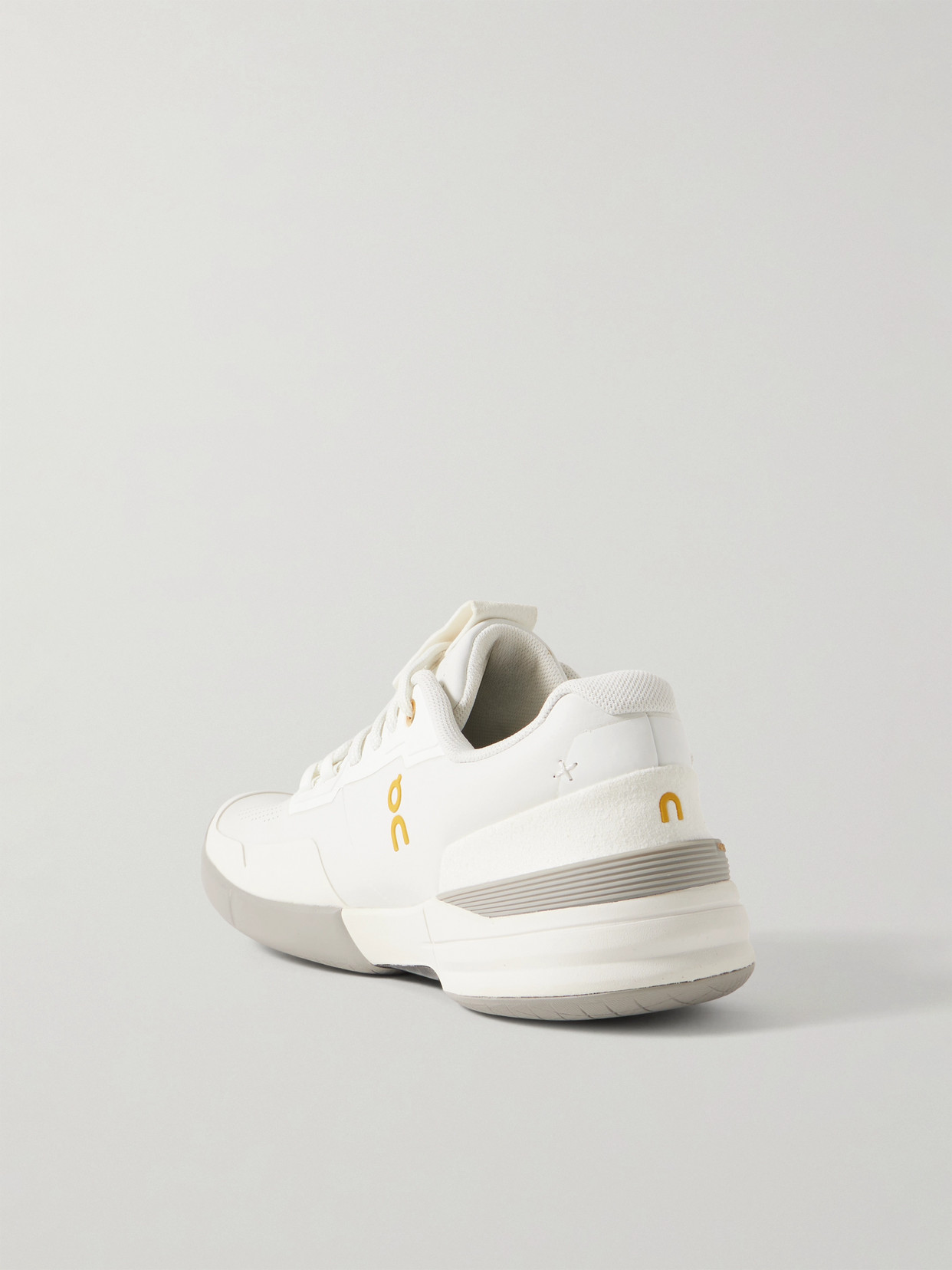 On + Roger Federer The Roger Pro Ace Felt-trimmed Leather Sneakers In White