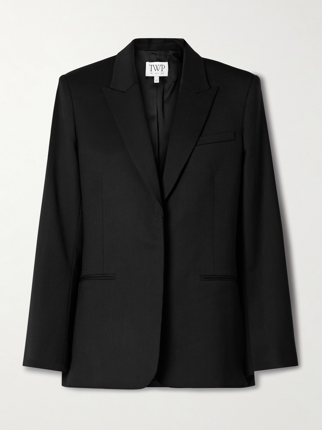 Twp Sweet Pea Wool-blend Blazer In Black