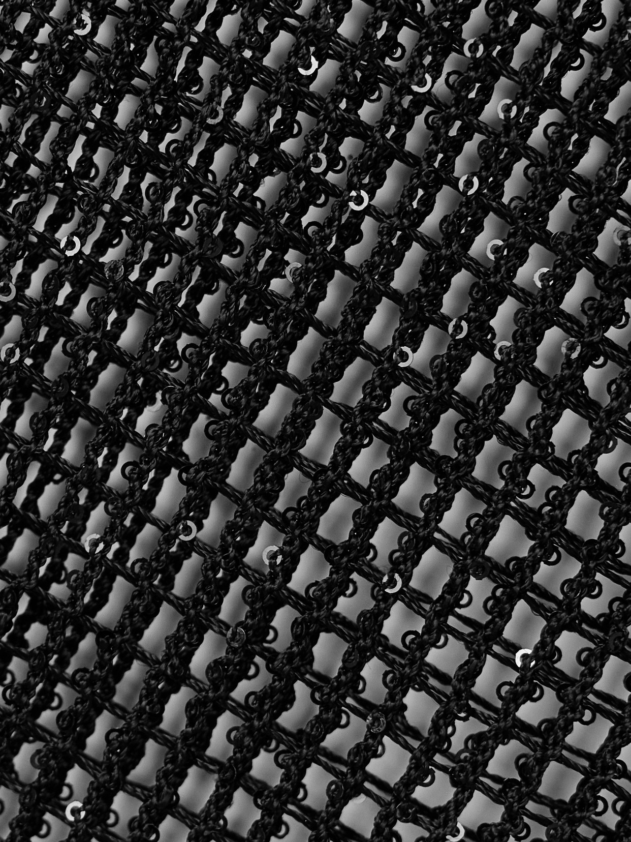 Twp Sequin Open Stitch Sleeveless Tank In Black