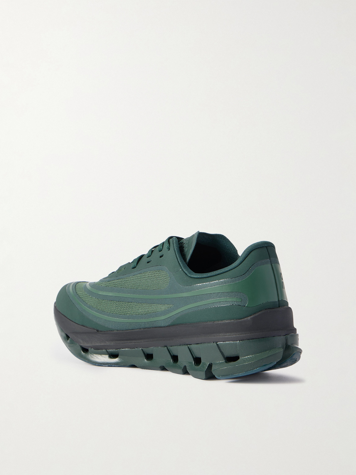 On Cloudflow 5 Ad Rubber-trimmed Mesh Sneakers In Green