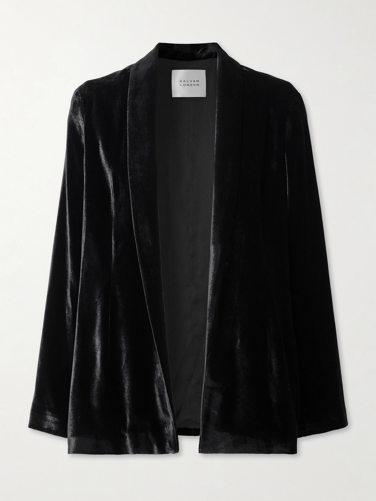 Galvan Julianne Velvet Blazer In Black