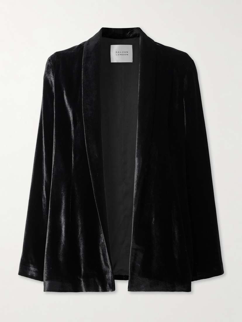 Galvan Julianne Velvet Blazer