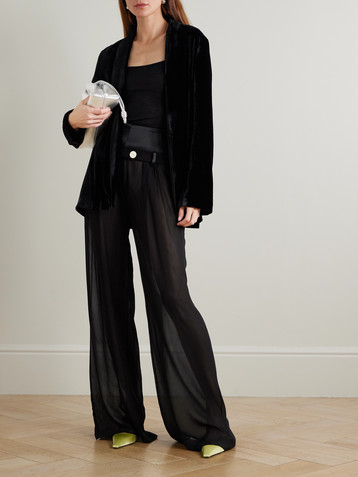 Galvan Julianne velvet blazer