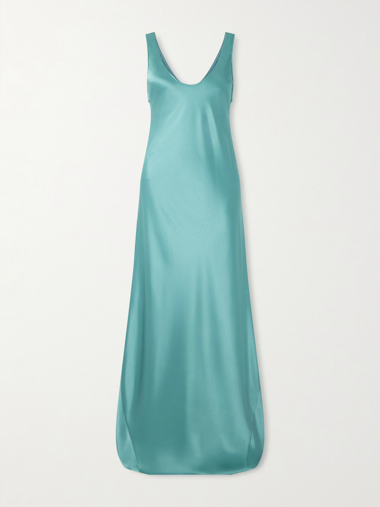 Galvan Valletta Satin Gown In Blue