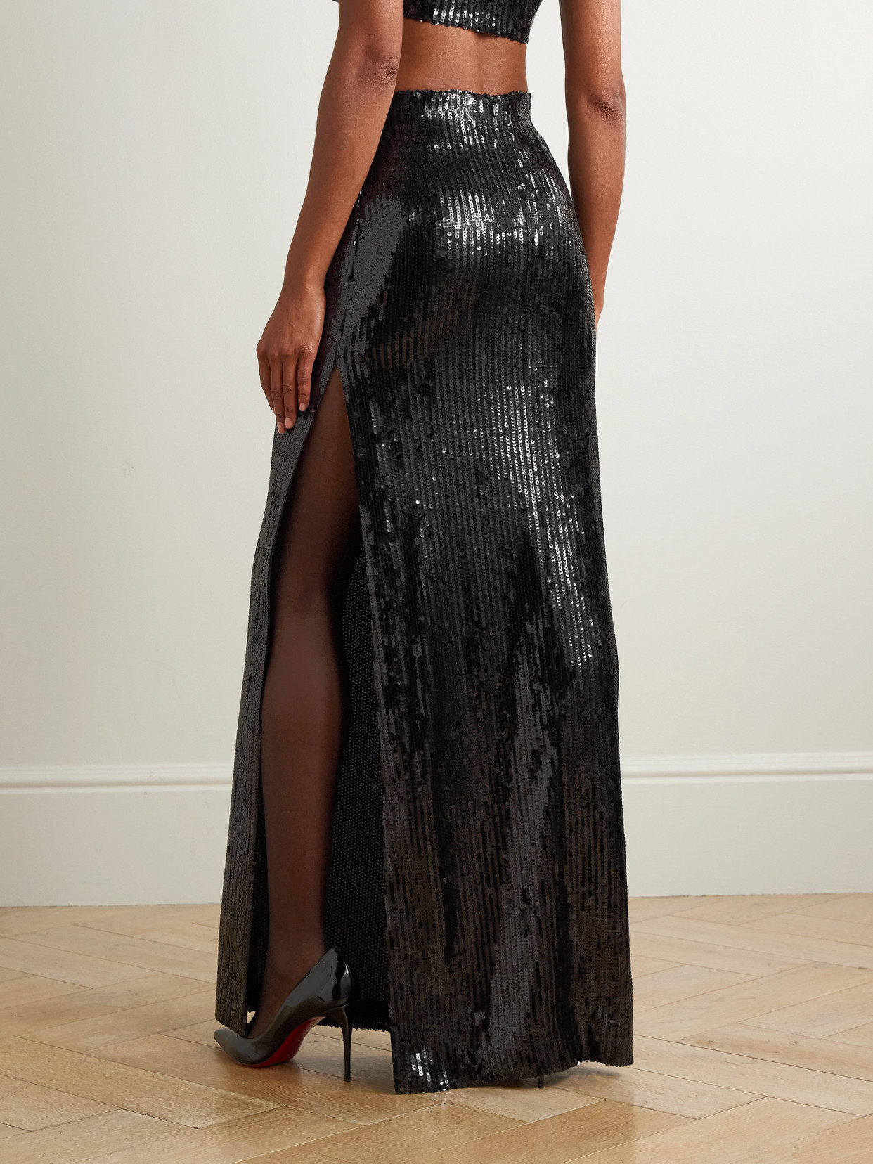 Beating Heart Sequined Tulle Maxi