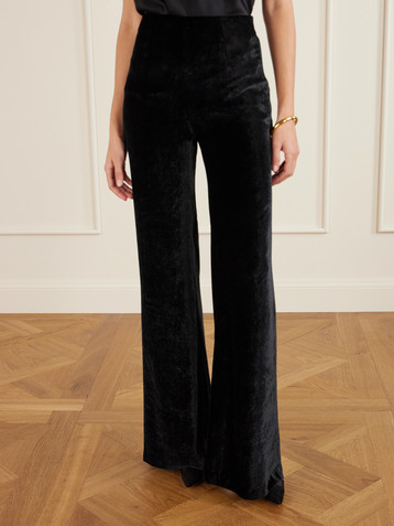 Galvan Winter Sun velvet wide-leg pants