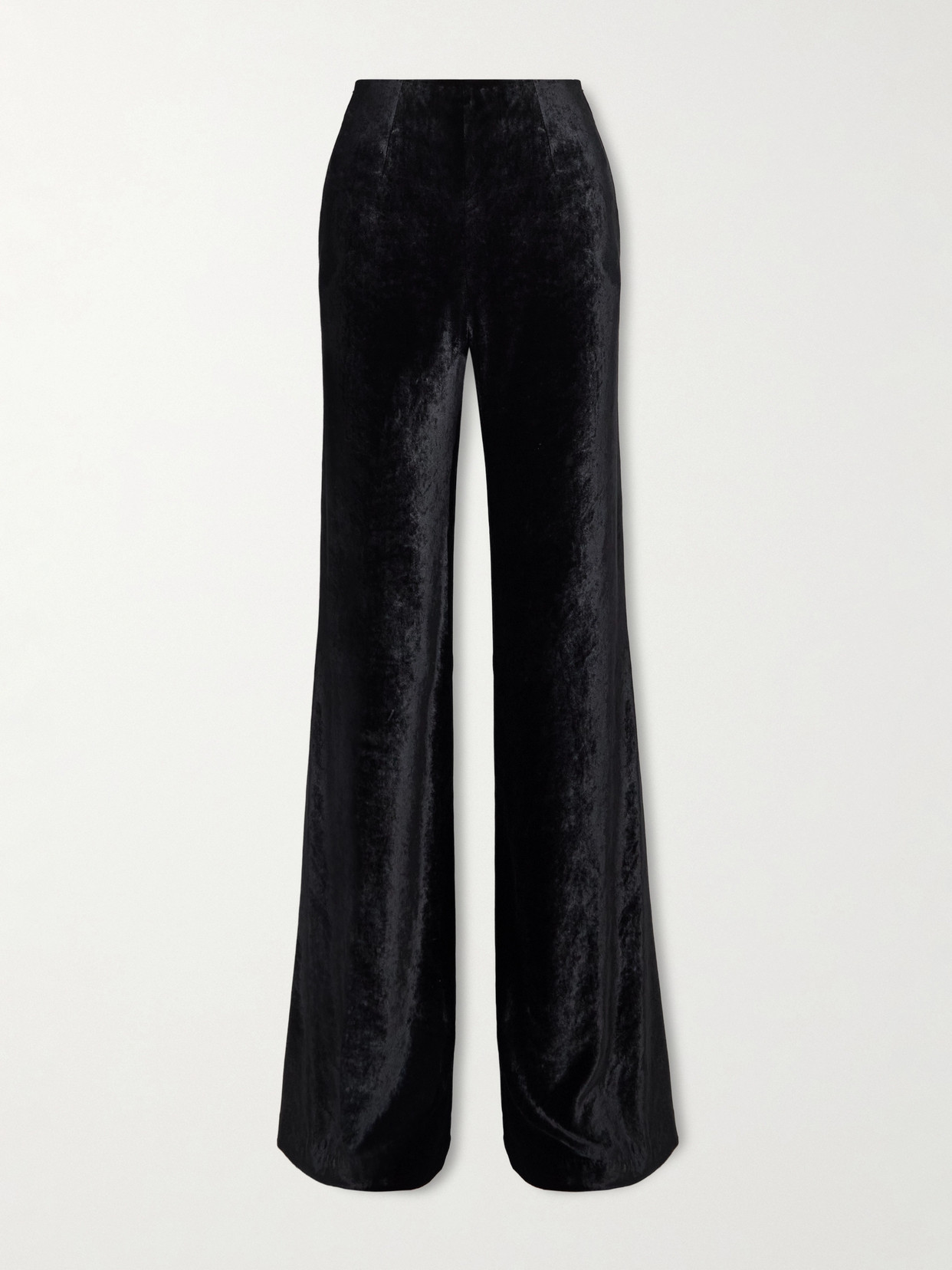 Galvan Winter Sun Velvet Wide-leg Pants In Black