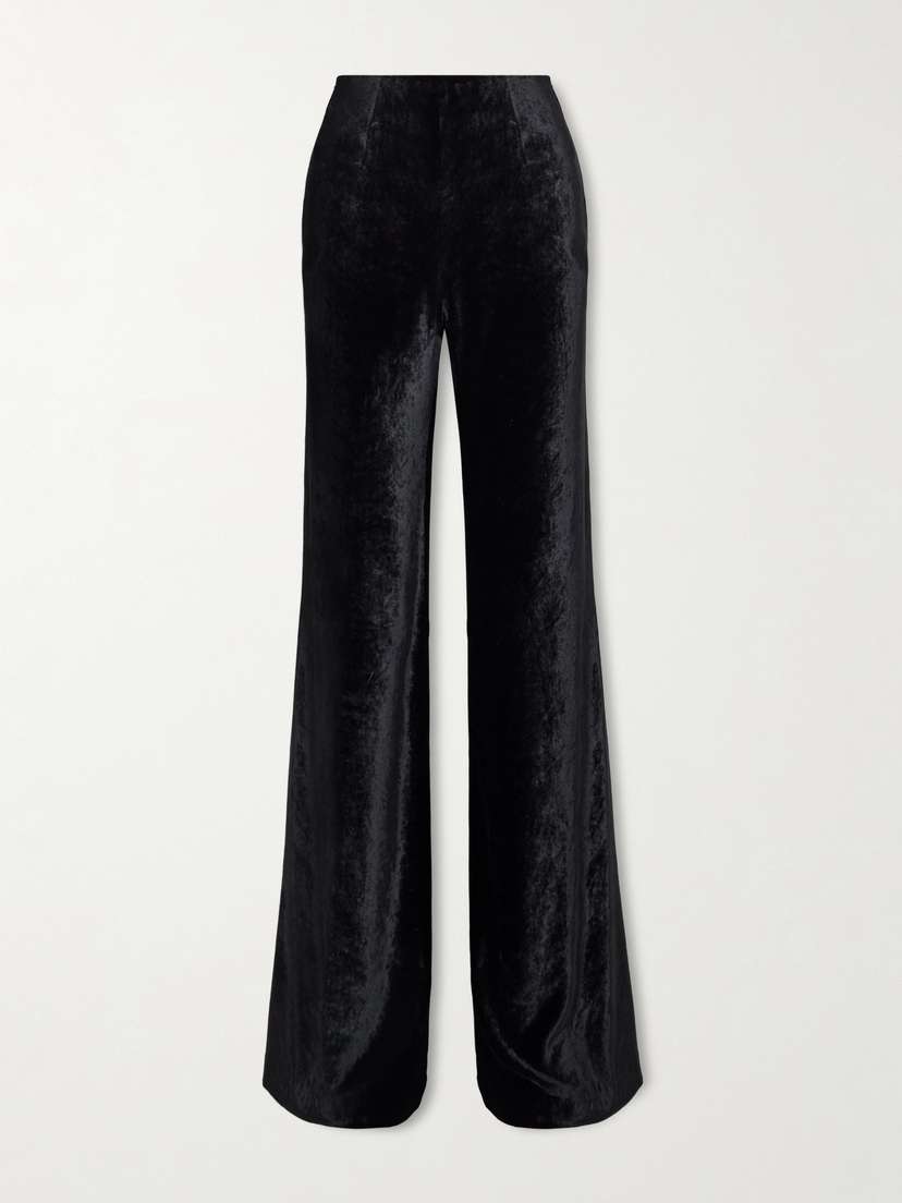 Galvan Winter Sun Velvet Wide-leg Pants