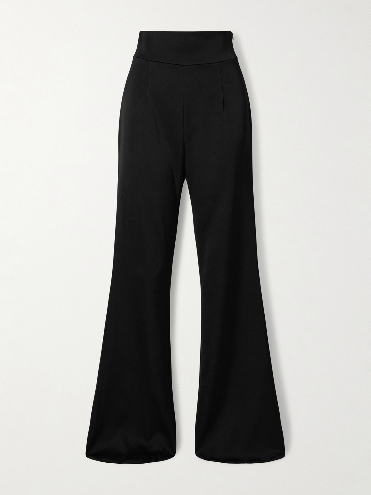 Galvan Satin Flared Pants In Black
