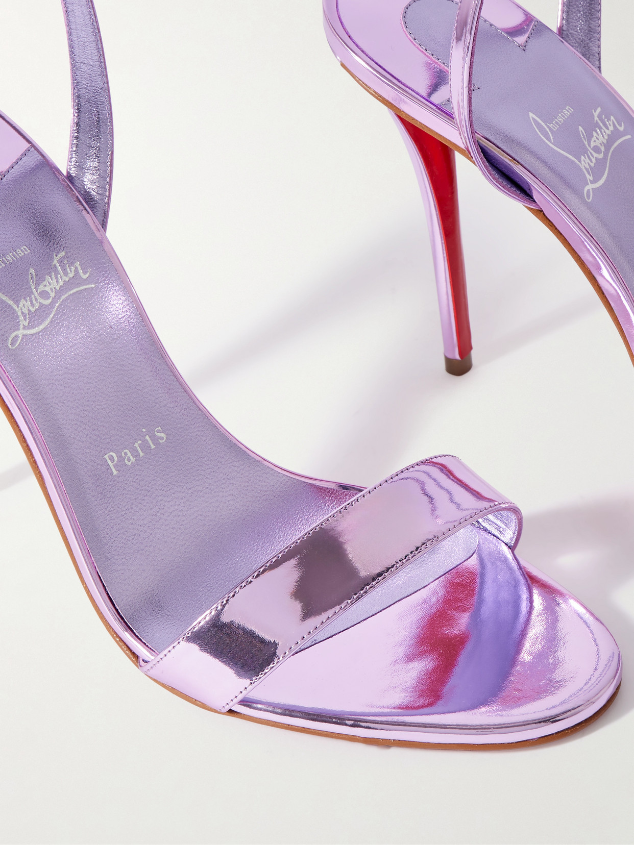 Miss Z 100 Mirrored-Leather Sandals