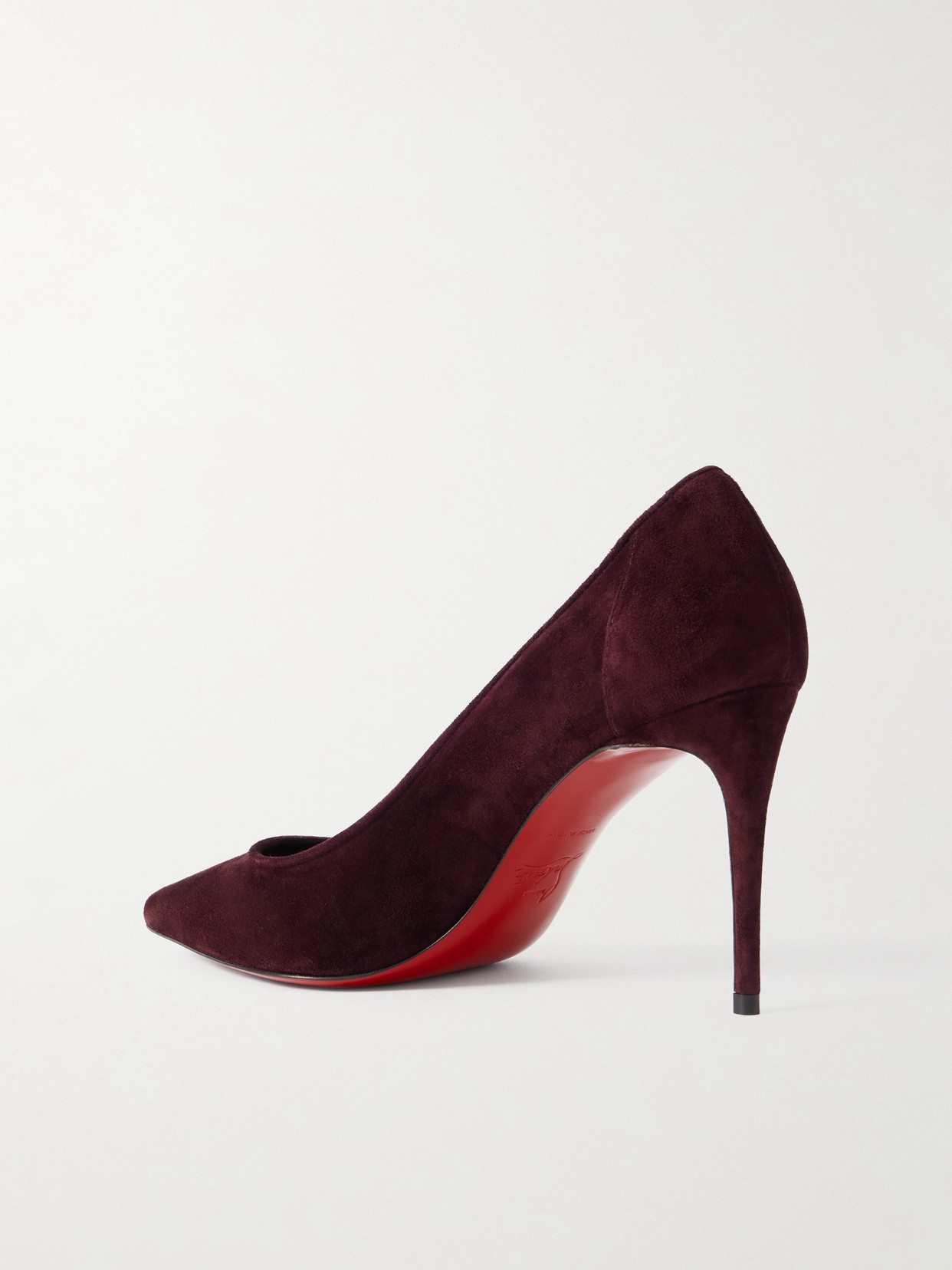 Christian Louboutin Sporty Kate 85 Suede Pumps In Burgundy