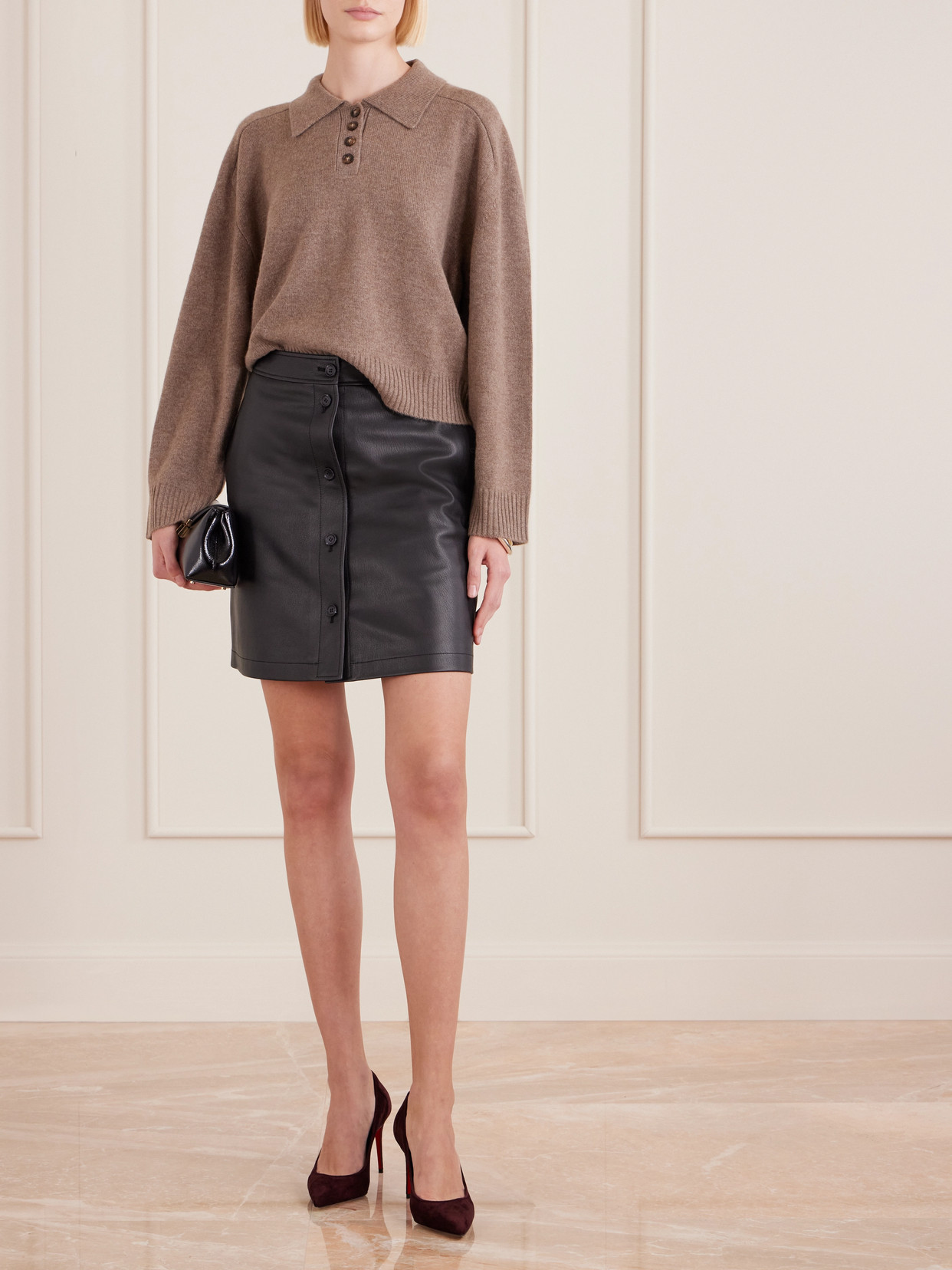 Christian Louboutin Sporty Kate 85 Suede Pumps In Burgundy