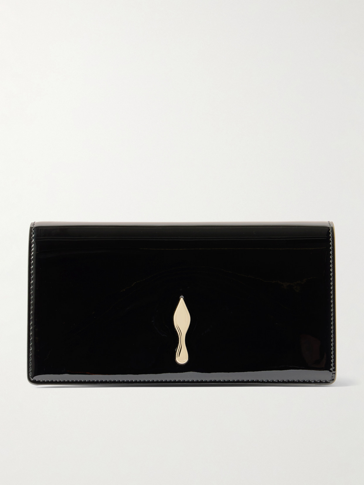 Christian Louboutin Bettina Small Patent Leather Clutch In Black