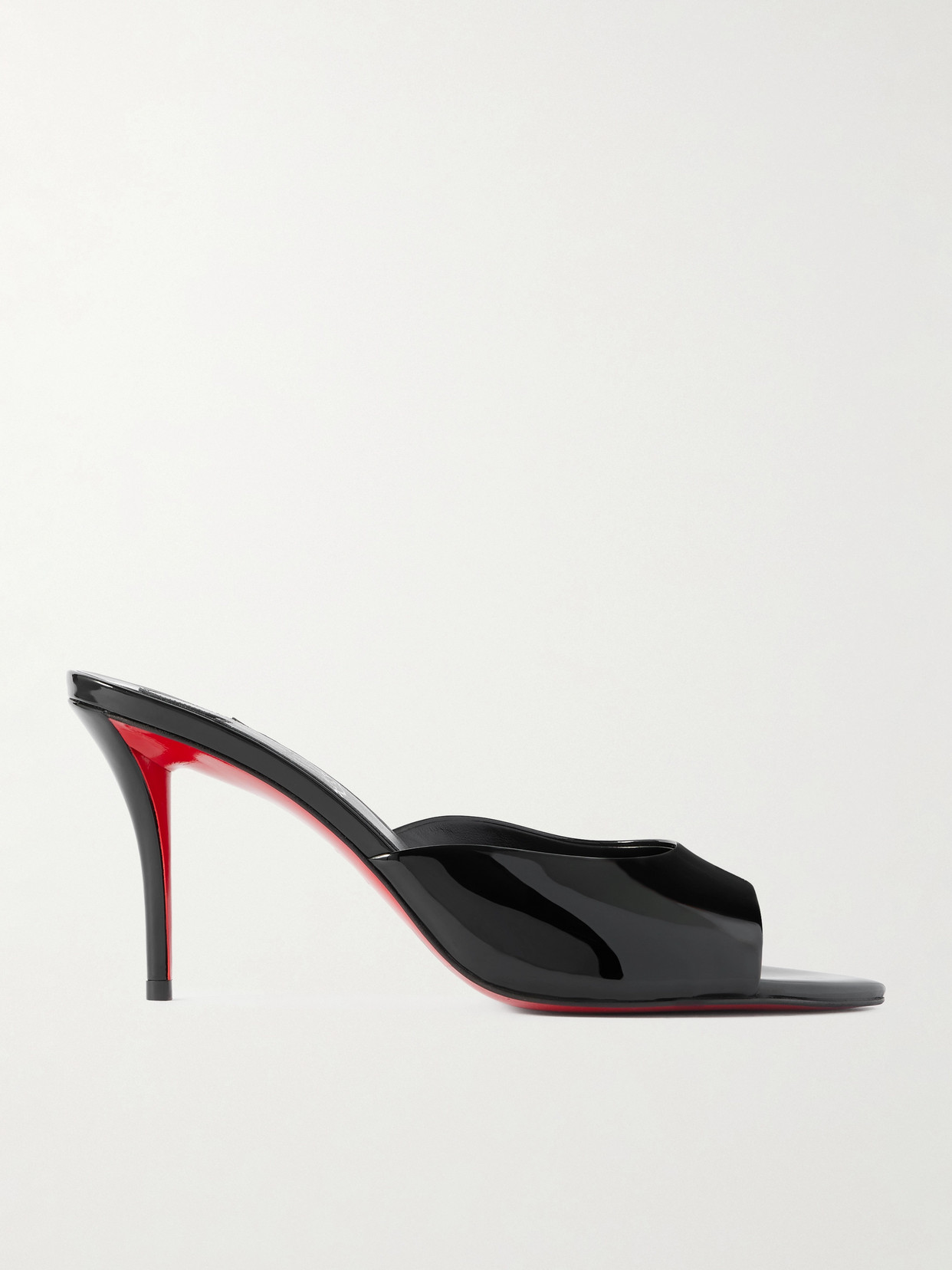 Christian Louboutin Miss Z 80 Patent-leather Mules In Black