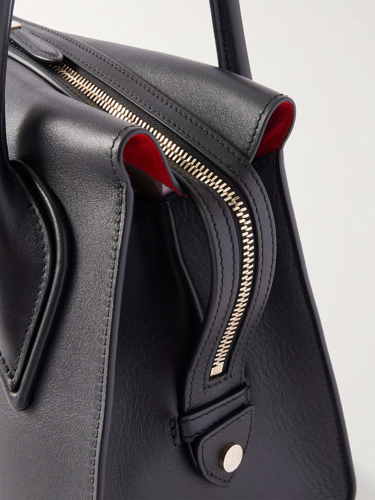 Christian Louboutin Venus Medium Shoulder Bag Structured Top Handles In Black