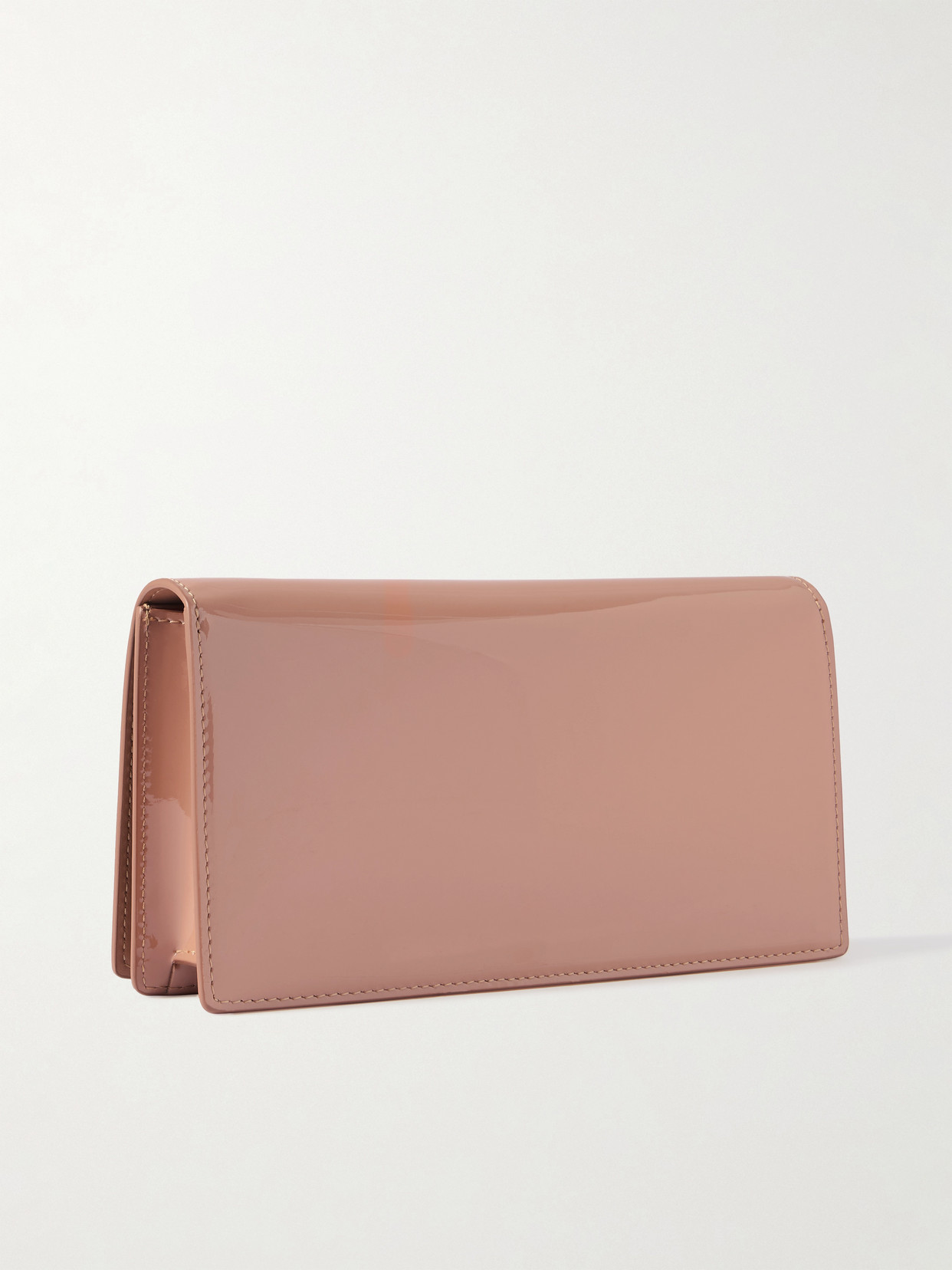 Christian Louboutin Bettina Patent-leather Clutch In Pink
