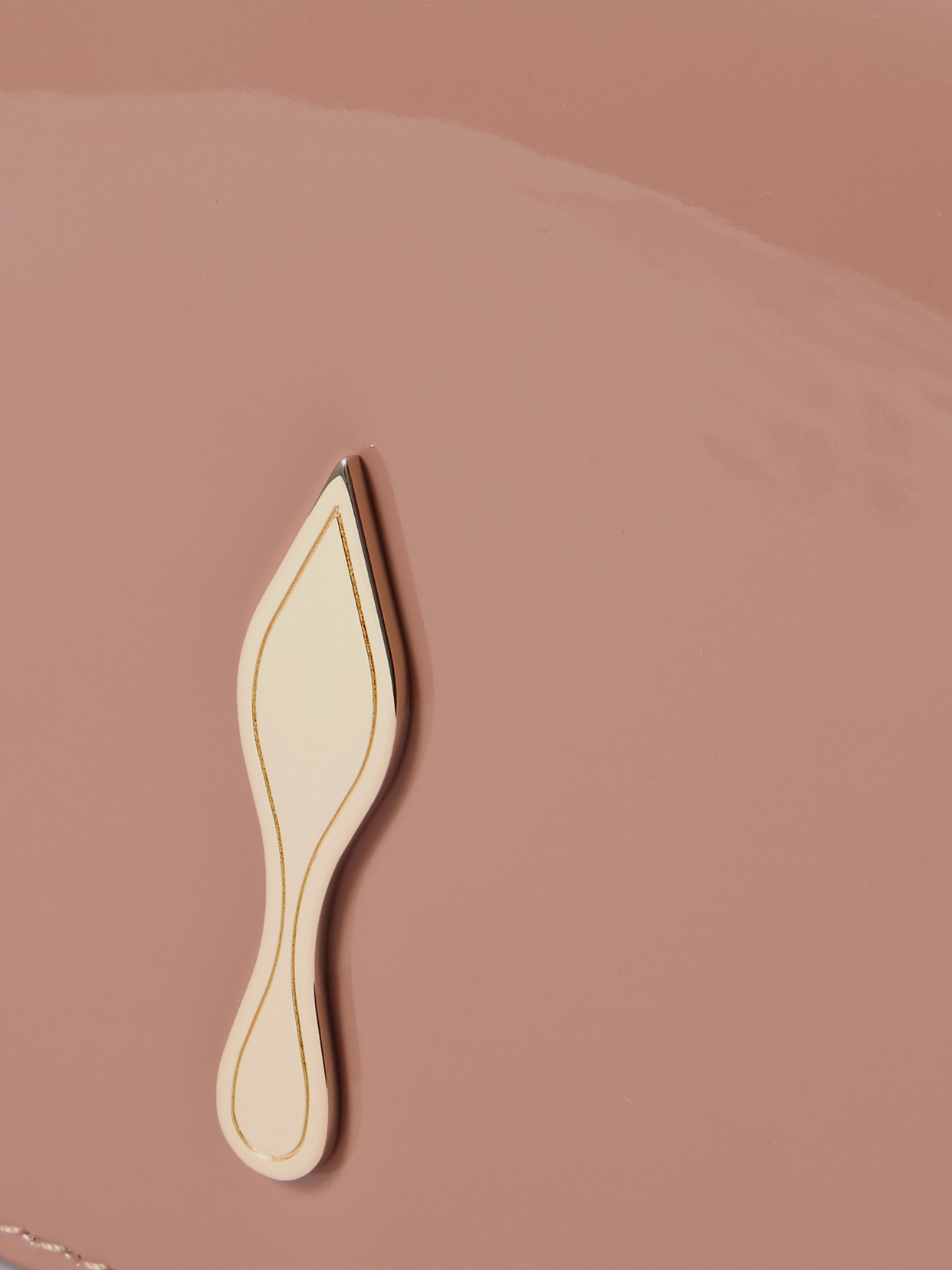 Christian Louboutin Bettina Patent-leather Clutch In Pink
