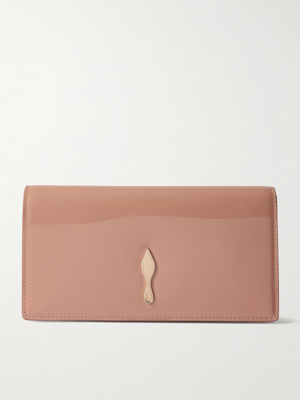 Christian Louboutin Bettina Patent-leather Clutch In Pink