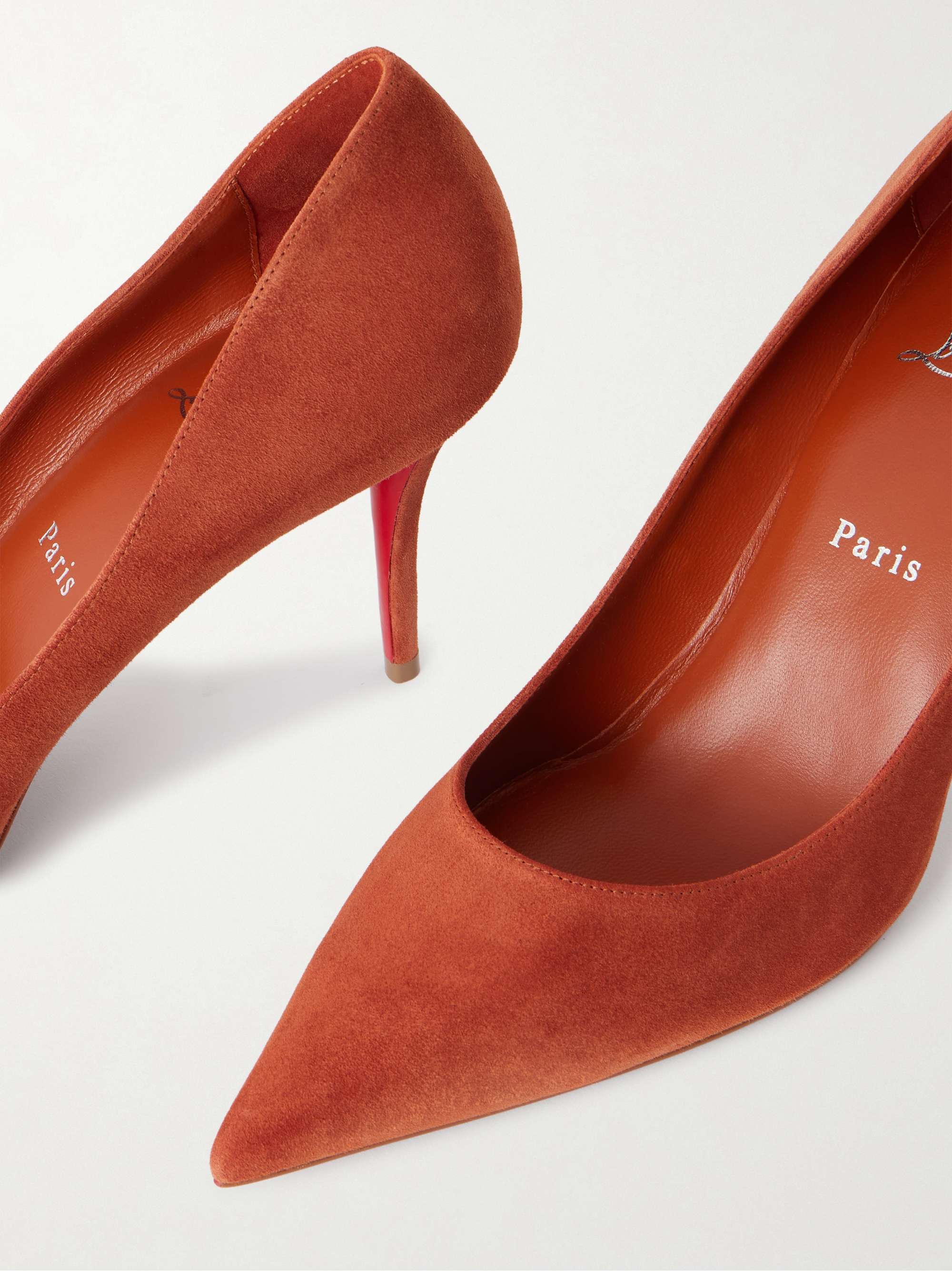 CHRISTIAN LOUBOUTIN Miss Z 80 suede pumps | NET-A-PORTER