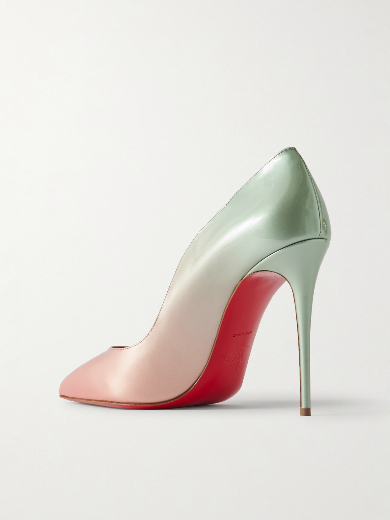 Christian Louboutin Hot Chick 100 Dégradé Patent-leather Pumps In Multi