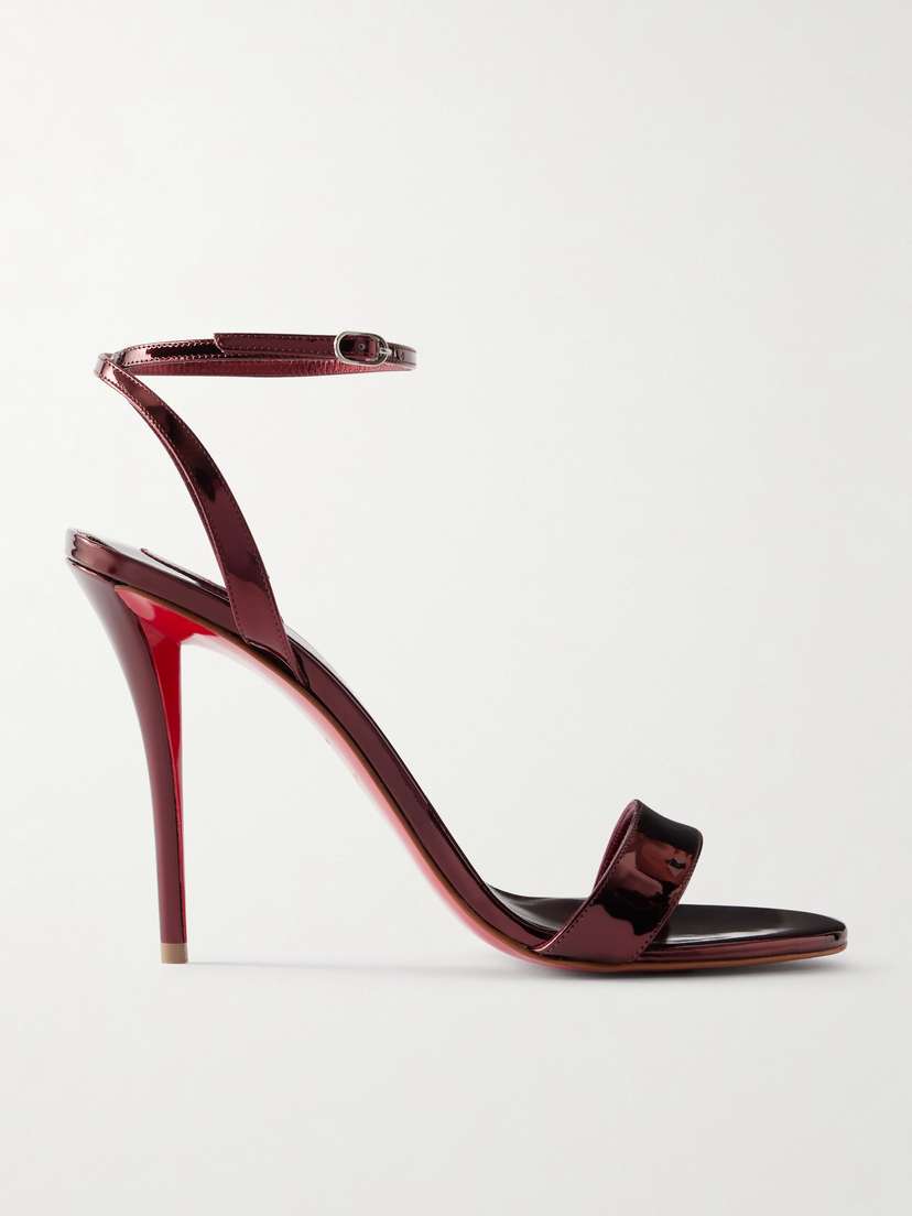 Christian Louboutin Miss Z 100 Metallic Patent Leather Sandals