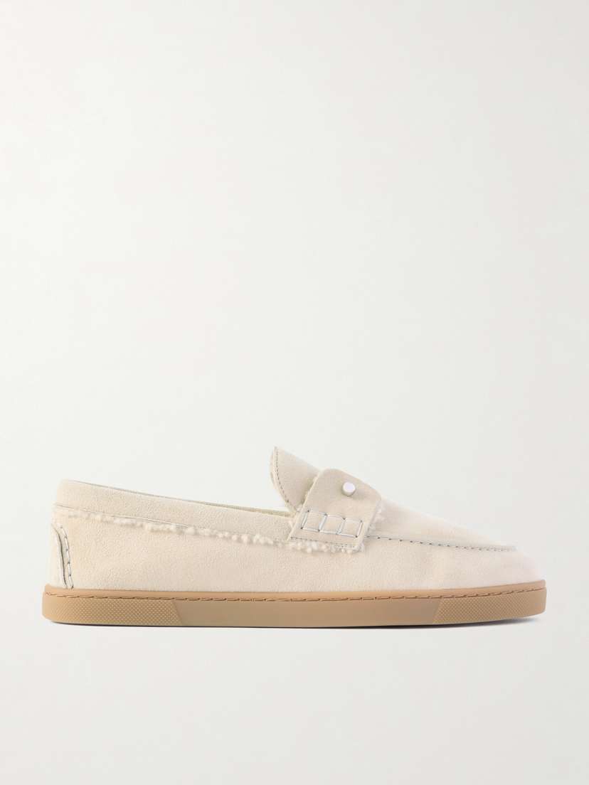 Christian Louboutin Chambeliboat Shearling-lined Suede Loafers