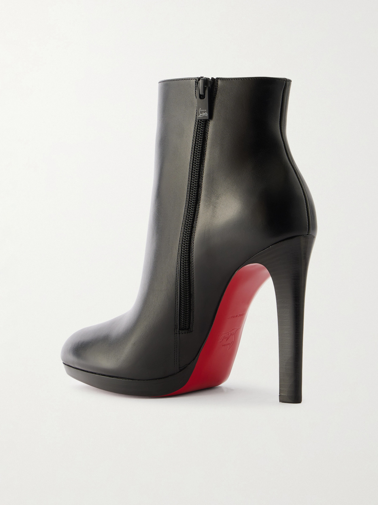 Christian Louboutin Fannylove 120 Leather Ankle Boots In Animal Print