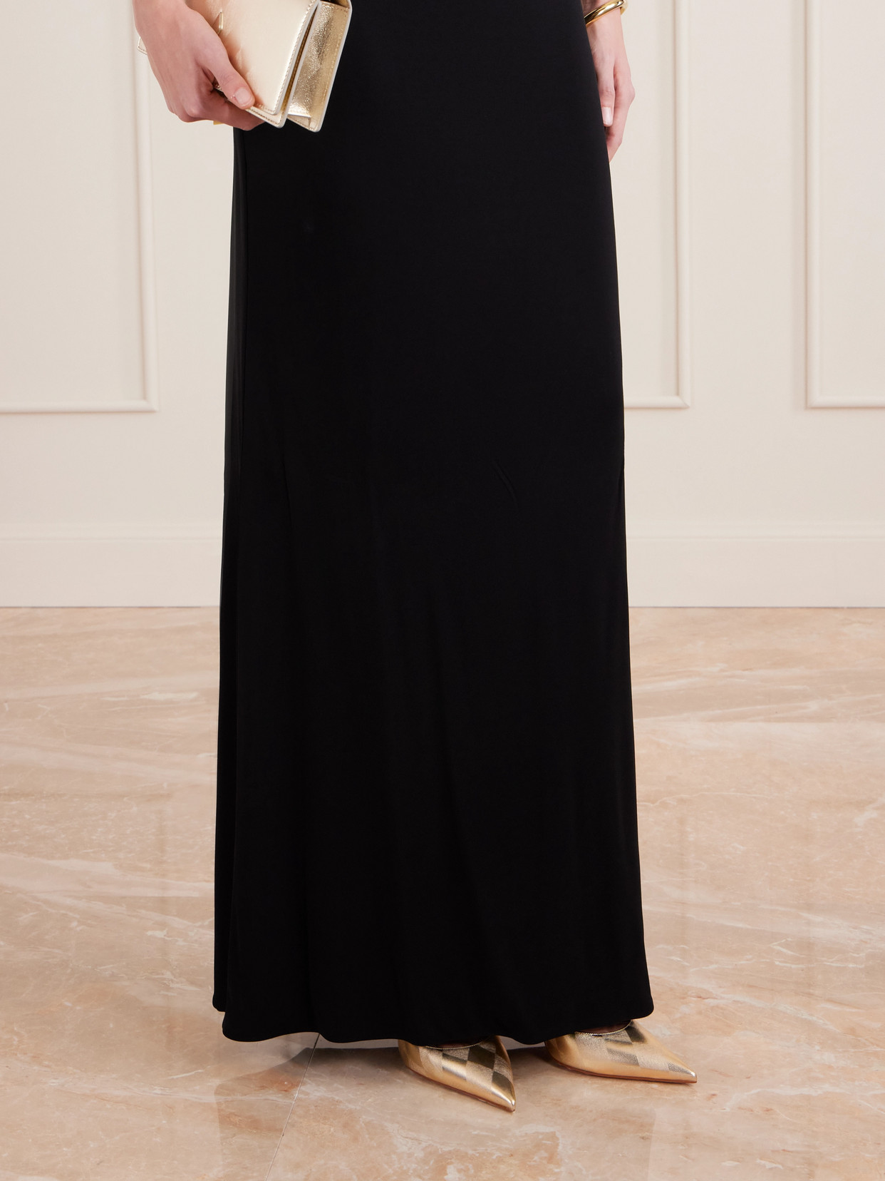 Christian Louboutin Miss Z 100 Argyl Metallic Leather Pumps In Gold