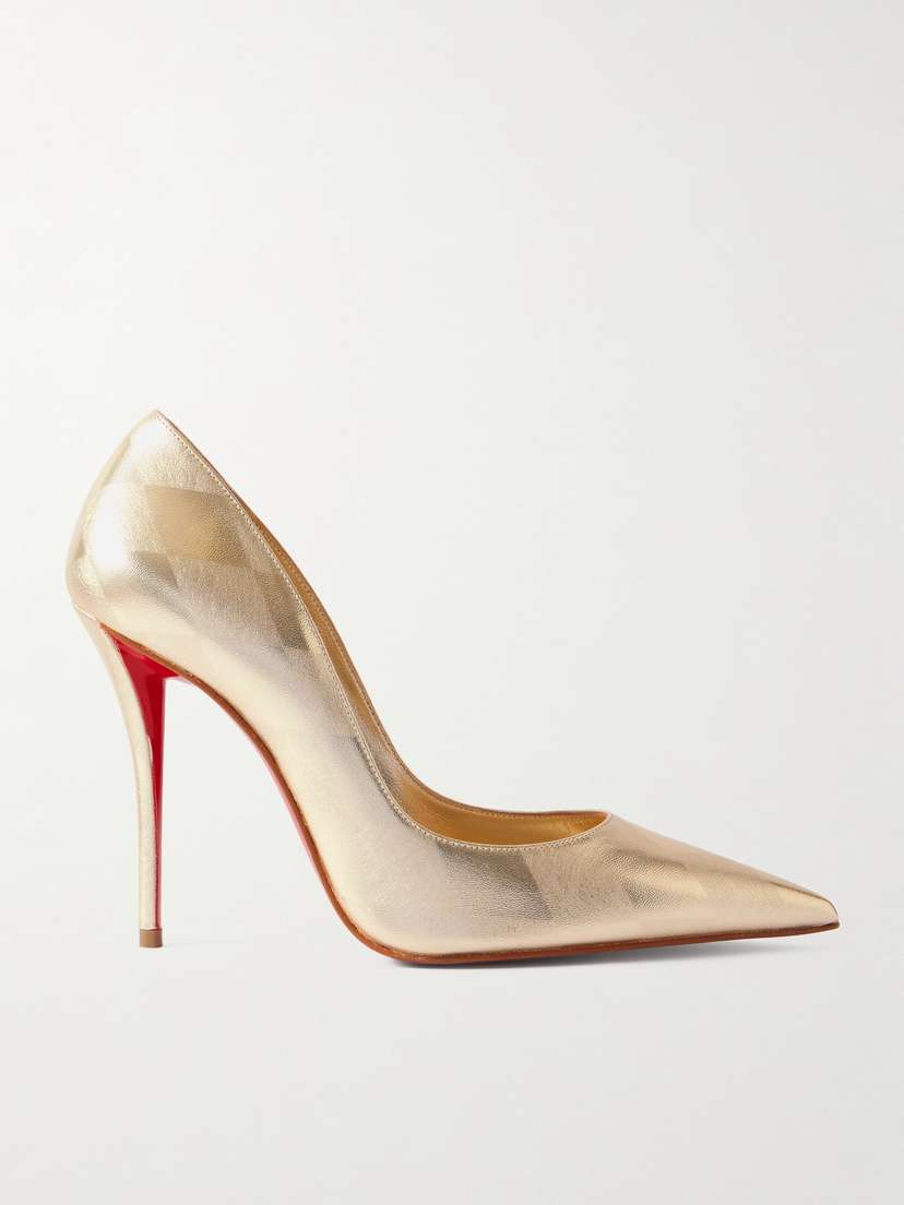 Christian Louboutin Miss Z 100 Argyl Metallic Leather Pumps