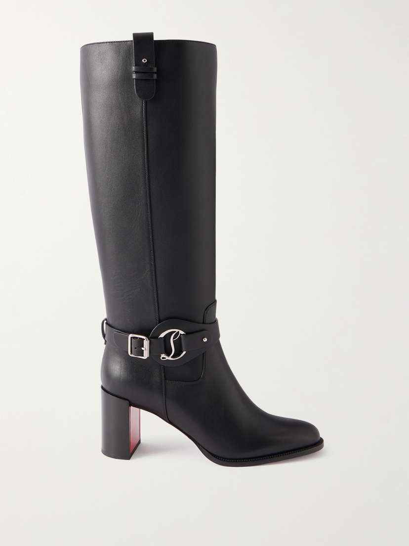 Christian Louboutin Dianouchette Botta 70 Buckled Leather Knee Boots
