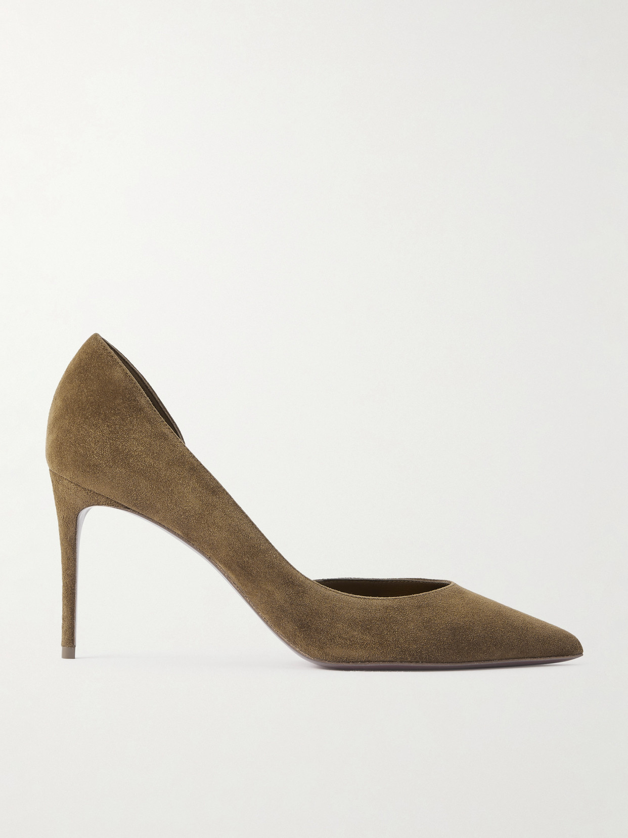 Christian Louboutin Iriza 85 Suede Pumps In Brown