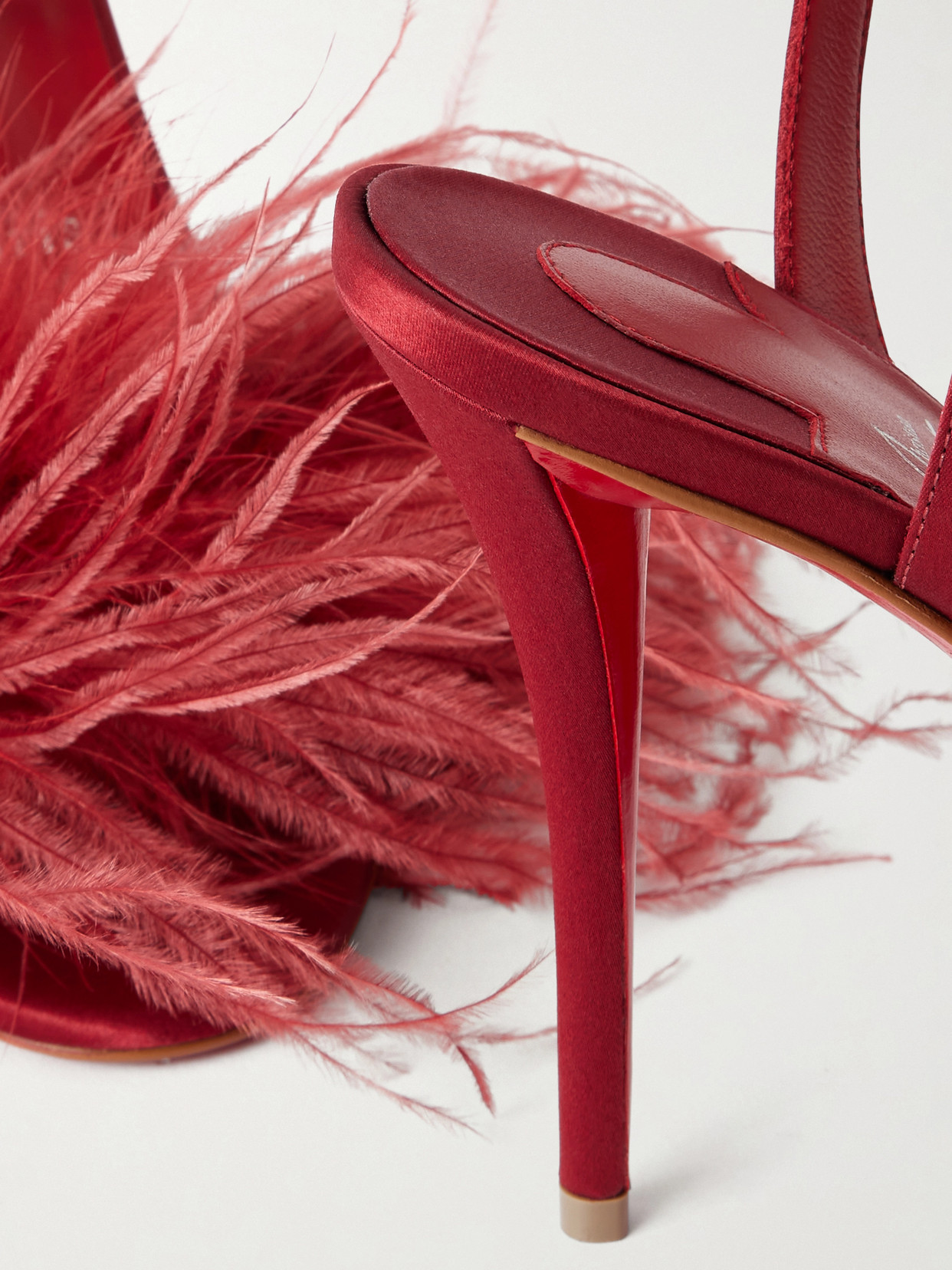Miss Z Poupi 100 Feather-Embellished Sandals