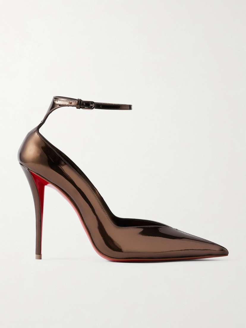 Christian Louboutin Erozee 100 Metallic Leather Pumps
