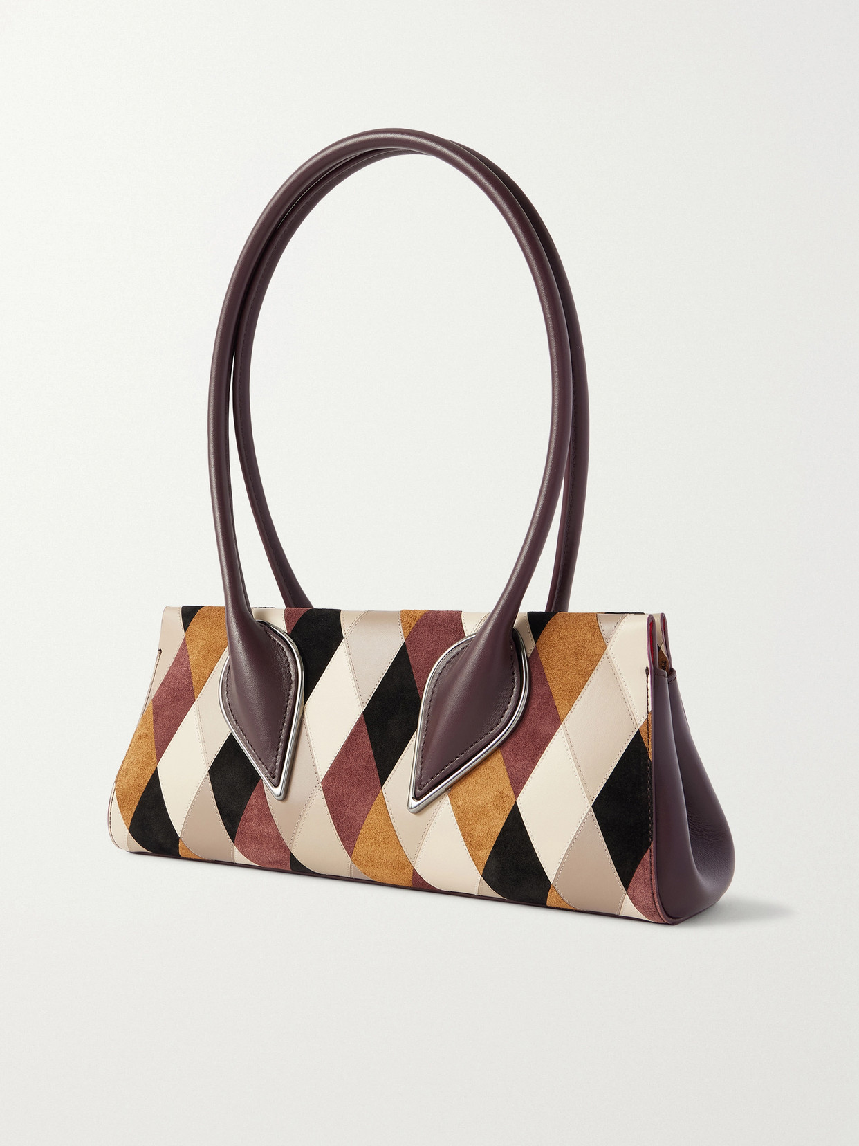 Venus Baguette Patchwork Leather And Shoulder Bag