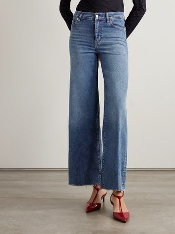 FRAME Le Slim Palazzo high-rise wide-leg jeans