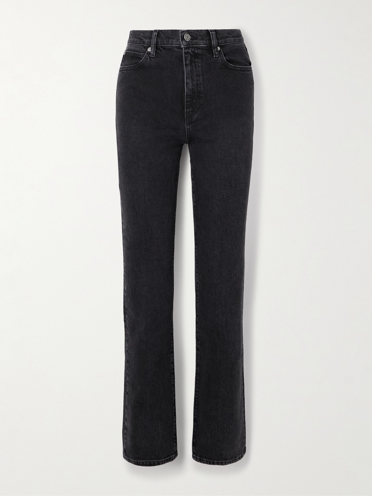 Frame The Ruler High-rise Slim-leg Jeans In Blue