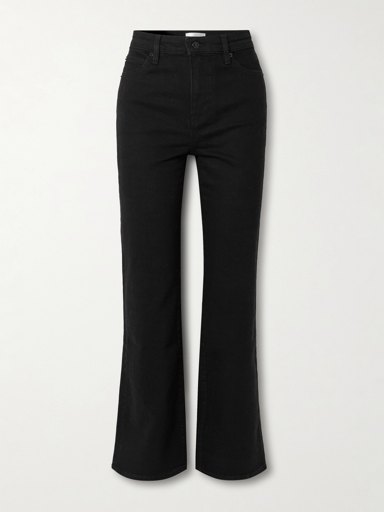 Frame The Arrow High-rise Flared Jeans In Black