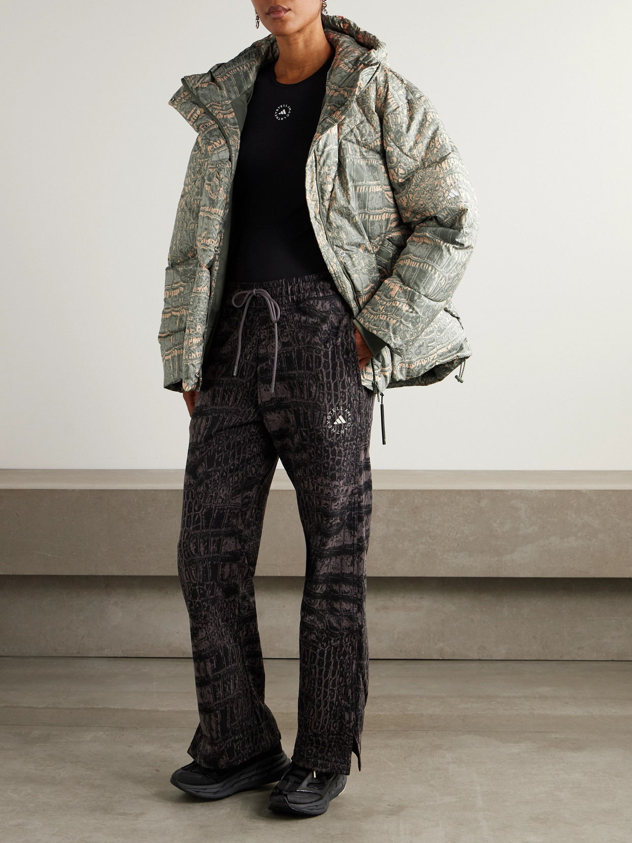 By Stella Mccartney - Hooded Padded Quilted Printed Recycled-Shell Jacket