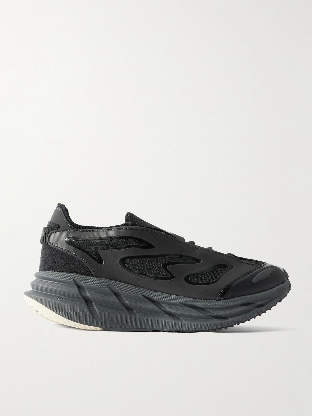 Adidas By Stella Mccartney Adistar Mesh And Shell Sneakers In Black
